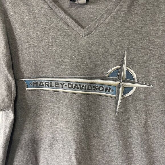 Harley Davidson Men's Motorcycle Central Texas Graphic Tee Gray Large - Picture 3 of 9